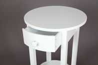 Branco lustroso da mesa de centro redonda de madeira branca do apartamento terminado com gaveta
