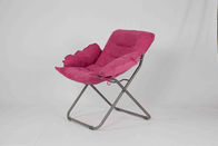 Cadeiras de dobradura vermelhas do metal do lazer de Rosa das crianças com tela resistente do poliéster
