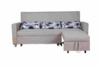 Assento para pés ajustável do Convertible cinzento do sofá-cama da casa do algodão com bolso lateral