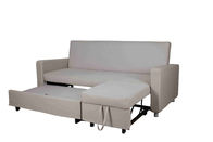 Assento para pés ajustável do Convertible cinzento do sofá-cama da casa do algodão com bolso lateral