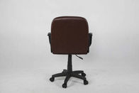 Cadeira do escritório do couro de Brown escuro, cadeira executiva traseira do computador do meio com braço de nylon