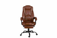 Cadeira de reclinação do escritório do couro do plutônio Brown com tensão de diminuição retrátil do assento para pés