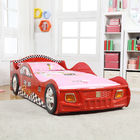 A cama de carro da competência das crianças da mobília do quarto dos desenhos animados/sala de jogos das crianças com diodo emissor de luz ilumina-se